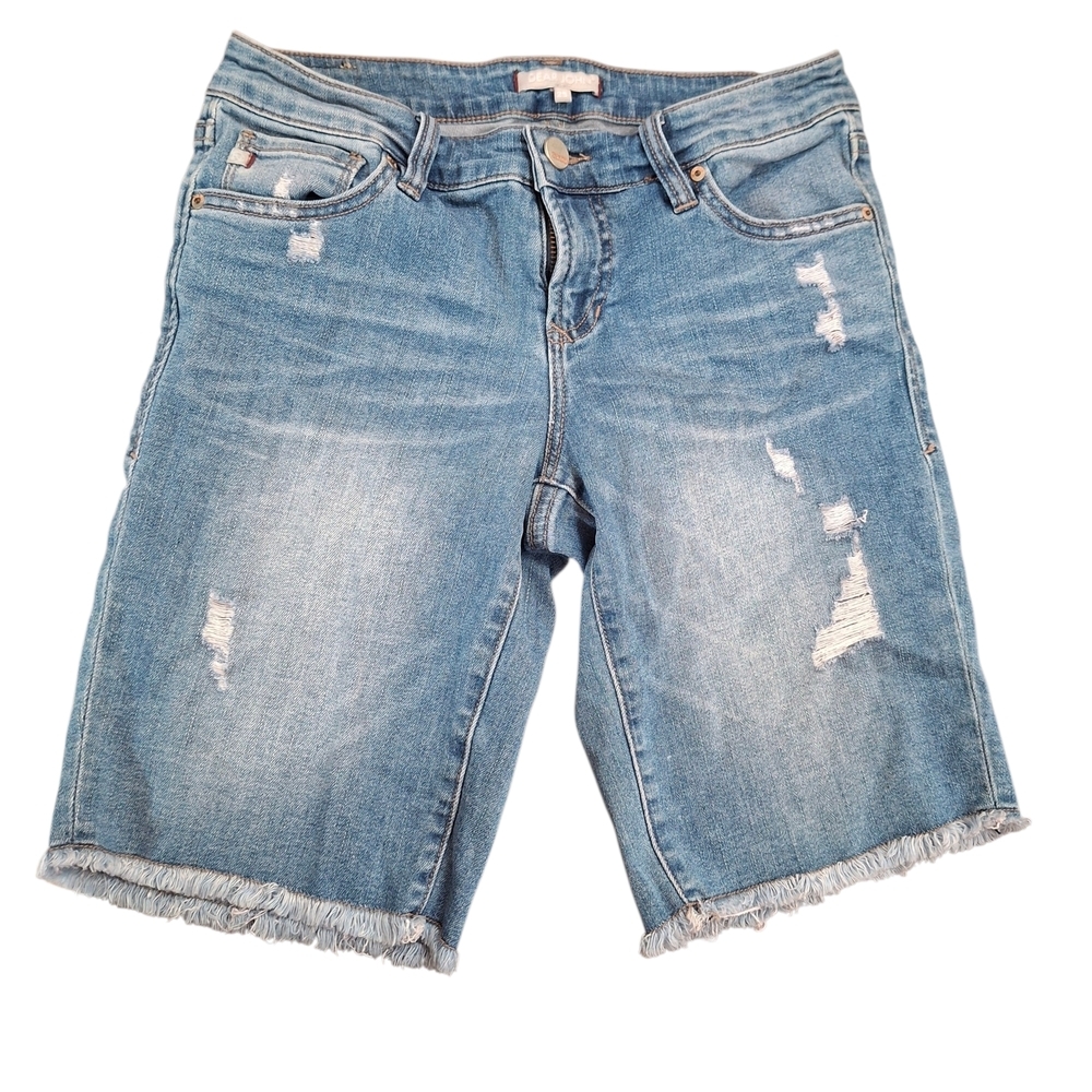 Dear John Light Blue Distressed Shorts